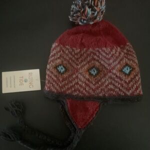 NWT Rising Tide wool hat with ear flaps and polar fleece lining